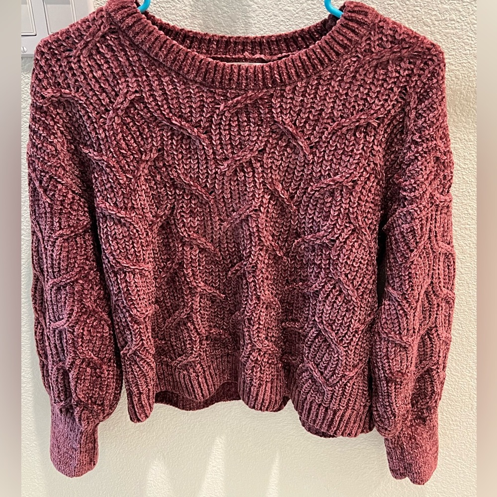 COPY - Pink Rose Chenille Sweater